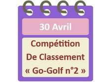 Compétition de Classement  GO Golf  n°2